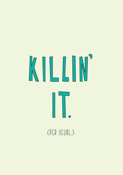 congratulations killing Congratulations Card 6707 created by Redback Cards