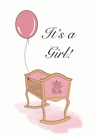 New baby girl card created by Noura Mokhtar