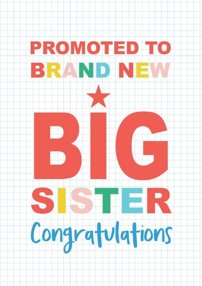 big sister New Baby Card 12690 created by TillieMint