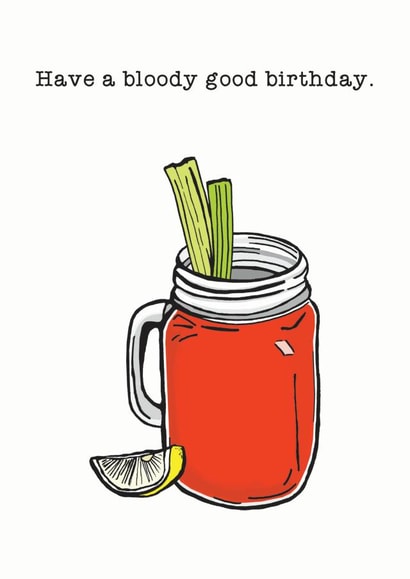 Bloody Mary Birthday Card - Cocktails - Birthday Drinks created by Hattybones