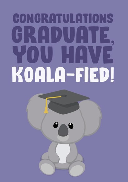 koala qualified Graduation Card 16865 created by James  Steer
