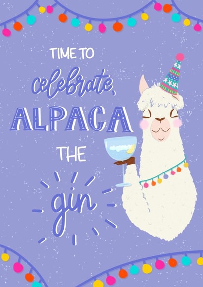 alpaca llama Birthday Card 17834 created by Michelle Robyn