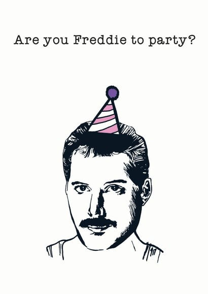 Freddie Mercury Birthday Card - Queen Birthday Card created by Hattybones