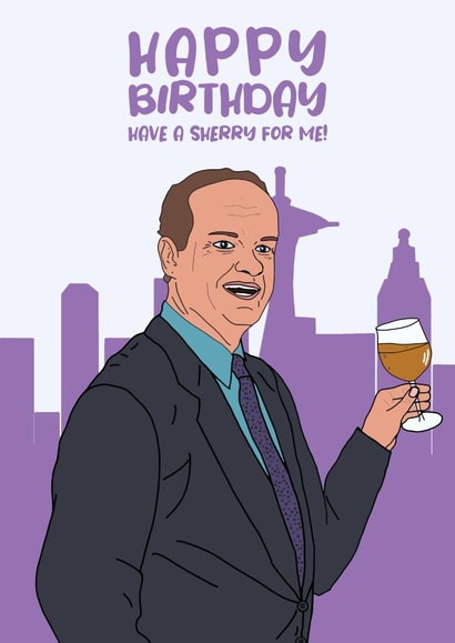 Frasier Sherry Birthday Card created by Charles Makes