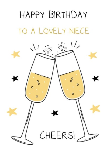Cheers to a lovely Niece birthday card created by KarenCharlton