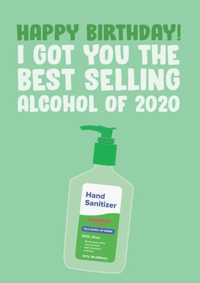 Hand Sanitiser themed card created by James Steer