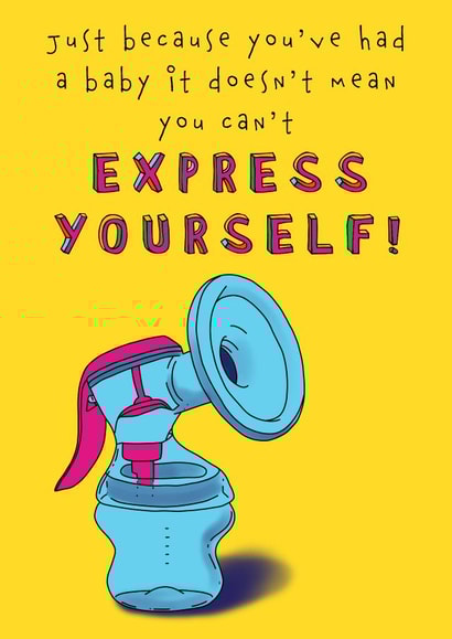 Express Yourself New Mum Card created by Embers and Ink
