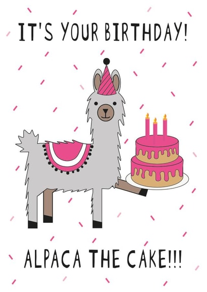 alpaca the Birthday Card 16141 created by Creative Gemz