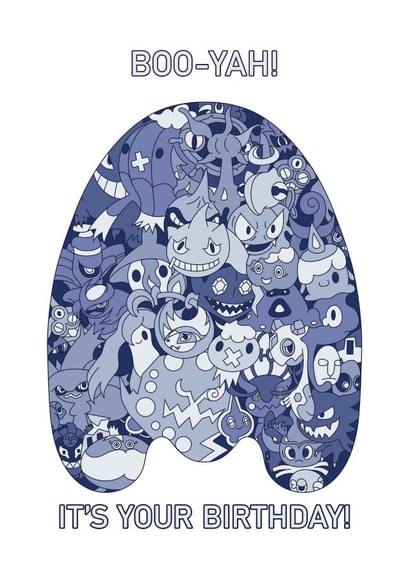 Boo-Yah It's Your Birthday card created by Masonillustration