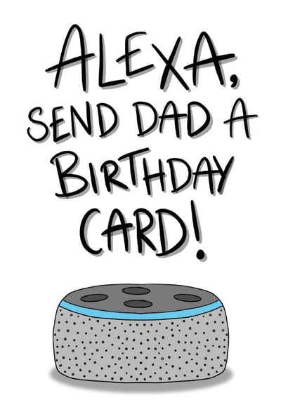 alexa dad Birthday Card 19794 created by Kitty & Whale