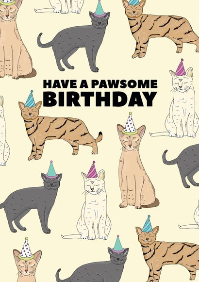 pawsome awesome Birthday Card 16723 created by Pearl Ivy