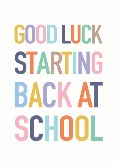 back to school school Good Luck Card 10641 created by Studio 9
