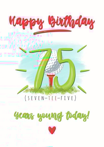 75 golf Birthday Card 18814 created by Little Cat Creates