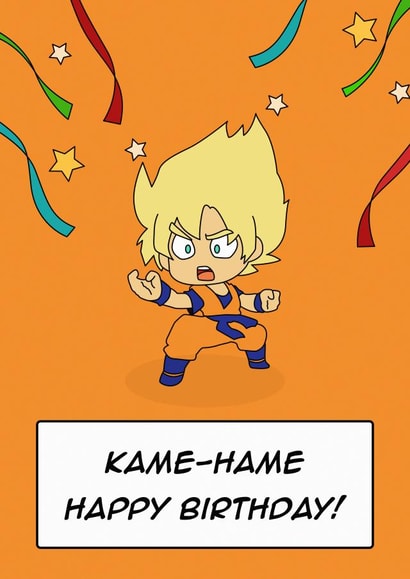Cute Birthday Card - Dragon Ball Z - Goku | thortful