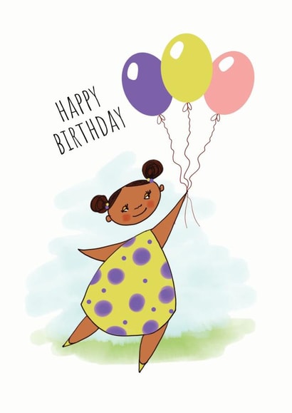 balloons Child Birthday Card 19828 created by Afritistic