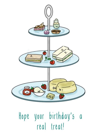 Cute Birthday Card - Afternoon Tea - Scones created by The Taste Buds