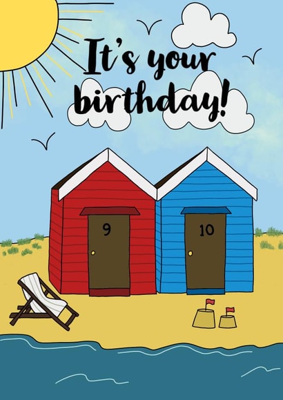 Holiday Beach Birthday Card 33292 created by Meg Makes It