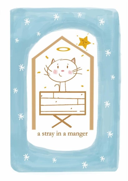 stray cat Christmas Card 16809 created by Jolly Judy