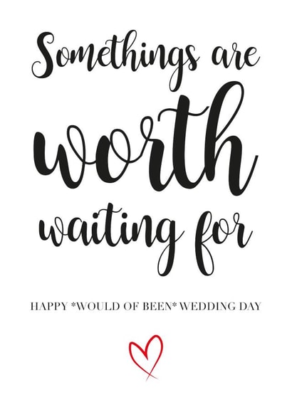 Worth the wait - Engagement card created by Oh So Peachy