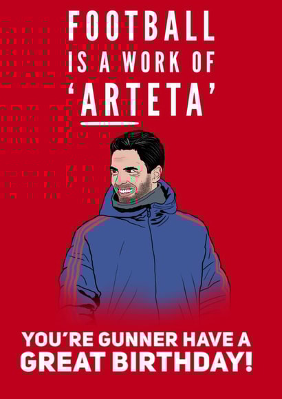 Mikel Arteta Birthday Card created by Elgo Designs