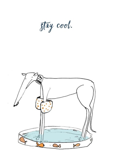 dog greyhound Just because Card 9232 created by Harriet Lowther