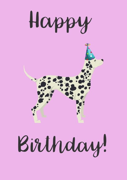 Dalmation dog Birthday Card 19895 created by Sophie Elizabeth