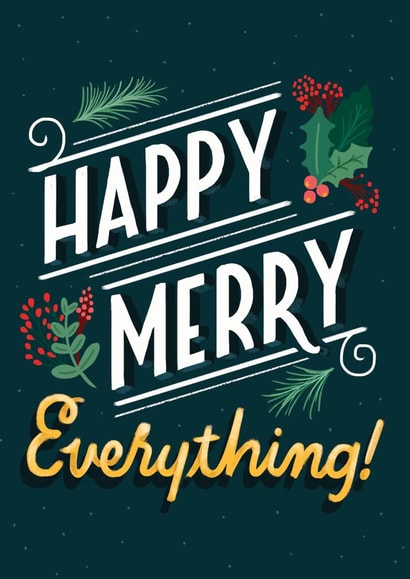 merry happy Christmas Card 23055 created by Victoria Black