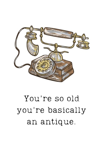 old basically Birthday Card 33584 created by Warwick Studios