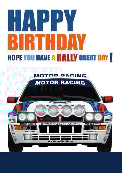 Birthday Rally Car created by RetroMotion Artwork