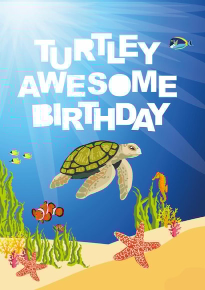 Wish a Turtley Awesome Birthday created by Yeti Design