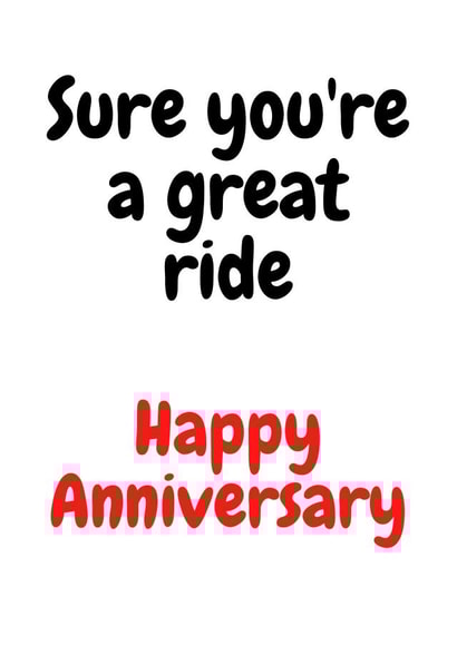 great ride Anniversary Card 2882 created by Stray Funk Design