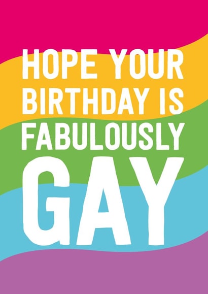 gay rainbow Birthday Card 12865 created by Blush & Blossom 