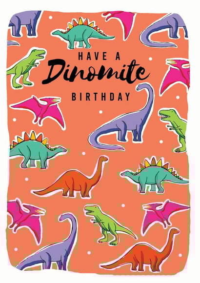 Dino Dinosaur Birthday Card 19455 created by Leebee Designs