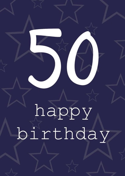 fifty 50 Birthday Card 15983 created by Pippin Prints