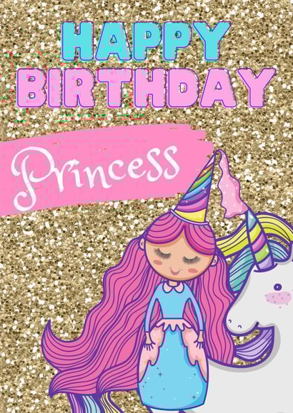 princess unicorn Birthday Card 19552 created by KokoandDoo