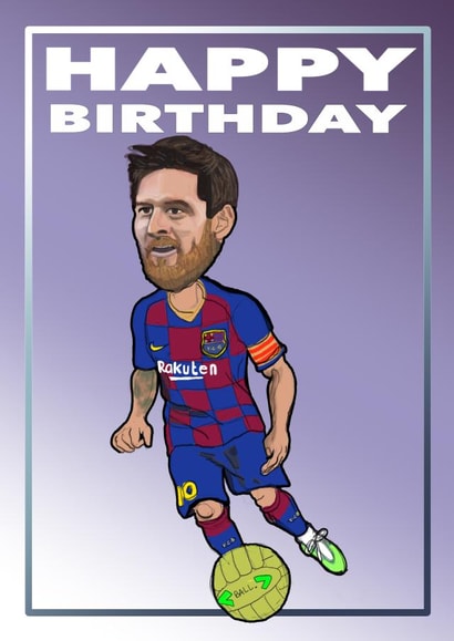 Messi football Birthday Card 16146 created by The noble savage