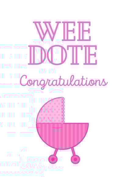 wee dote New Baby Card 2884 created by Stray Funk Design