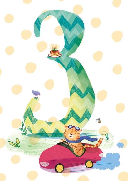 3 3rd Birthday Card 1750 created by Rebecca Bagley