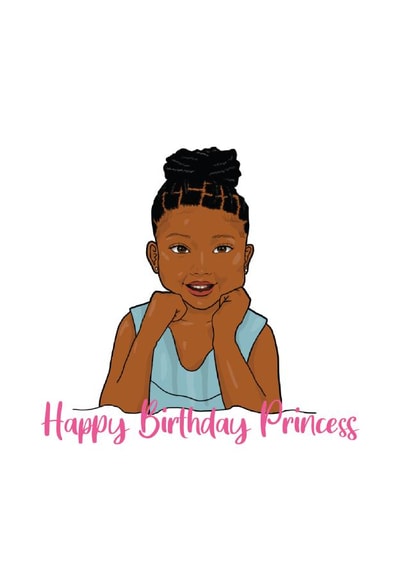 princess girl Birthday Card 18447 created by Mikael Lovell