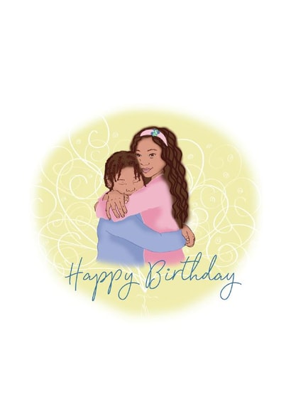 brother sister Birthday Card 18455 created by Mikael Lovell