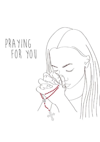 praying for Sympathy Card 18456 created by Mikael Lovell