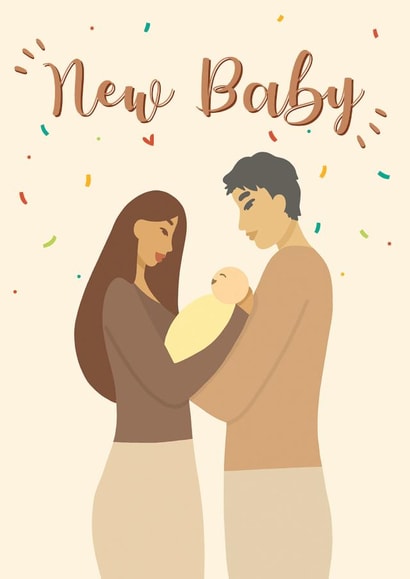 New baby Confetti New Baby Card 15698 created by InclusiviTwee