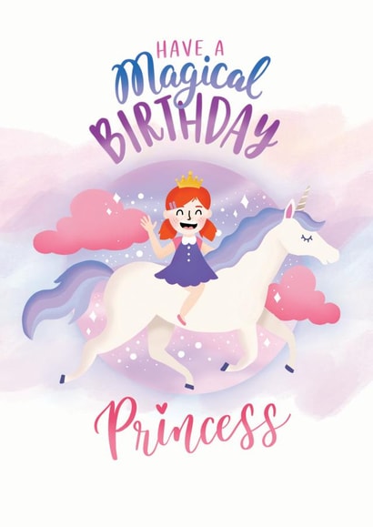 Princess Redhead Birthday Card 15700 created by InclusiviTwee