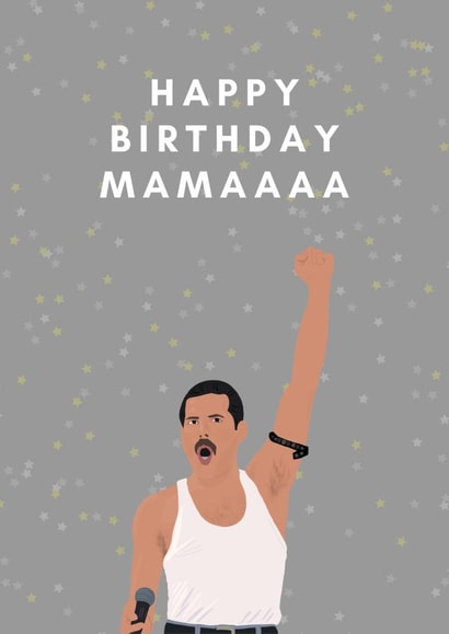Queen Freddie Mercury card - Happy Birthday Mum created by TEA Designs