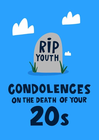 Funny 30th Birthday Card For 30 Year Olds - RIP Youth created by Lucy Maggie Designs