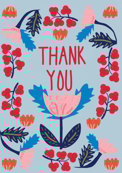thank you thanks Thank You Card 17594 created by Isabel Canvas