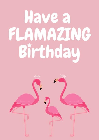 flamazing flamingo Birthday Card 19945 created by Pickle & Lilly