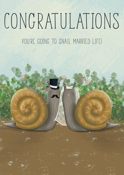 Snail Wedding created by Rebecca Webb Illustration 