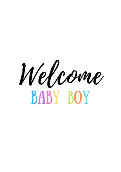 welcome baby New Baby Card 19992 created by Clement & Cedar