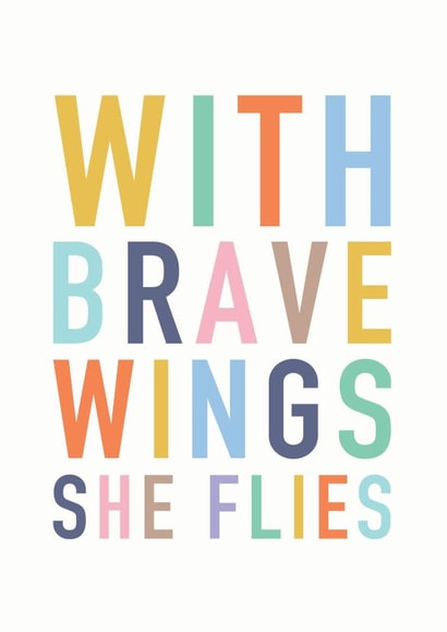 With brave wings she flies card created by Studio 9